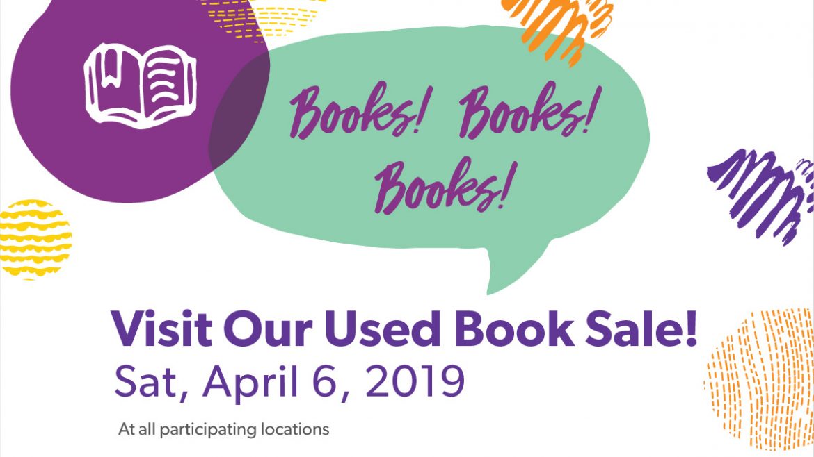 used book sale on April 6