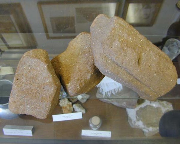 Adobe bricks from the original Mission San Gabriel site on the northwest corner of Rosemead and Beverly boulevards