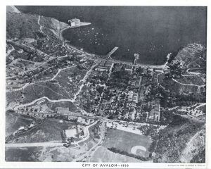 Aerial view of Avalon and Avalon Bay, 1933