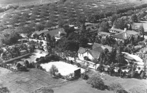 Aerial view of the Workman-Temple homestead
