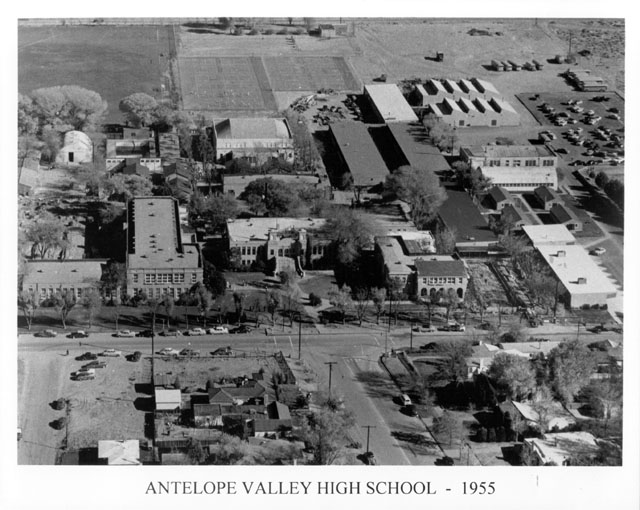Aerial view showing Antelope Valley Joint Union High School