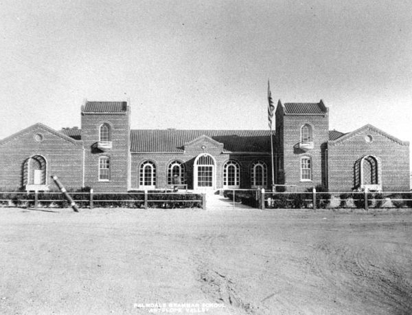 Palmdale Grammar School at the end of Main Street (Avenues Q through P)