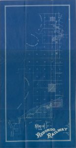 Blueprint map showing the Redondo Railway Company line