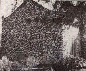 Stone pump house on citrus ranch, photograph c. 1990s