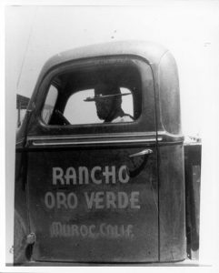 Pancho Barnes's truck with Rancho Oro Verde