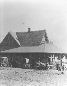 Original Santa Fe Depot in Claremont, c. 1889