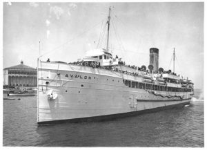 S.S. Catalina with Casino in background, c. 1930s