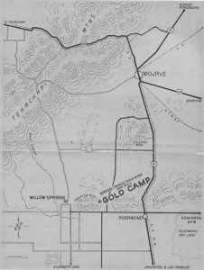Map showing the Tropico Mine in Rosamond