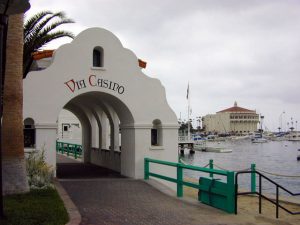 South side of 'Via Casino' archway and Casino, 2000