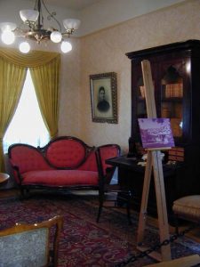 The interior of the Carson Room at the Dominguez Adobe