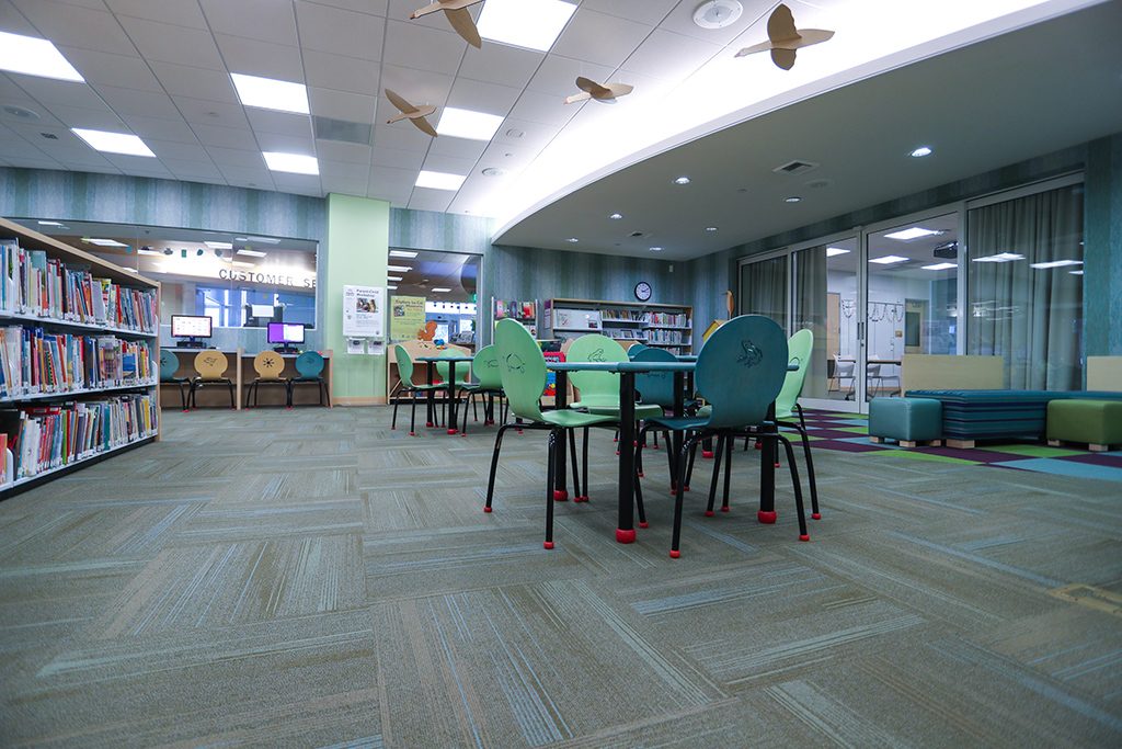 Castaic Library reading area