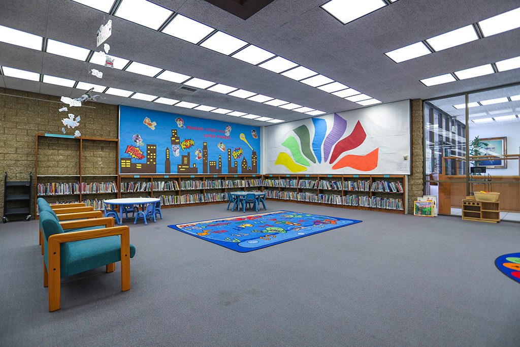 Clifton M Brakenseik Library childrens reading area