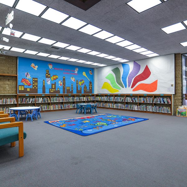 Clifton M Brakenseik Library childrens reading area