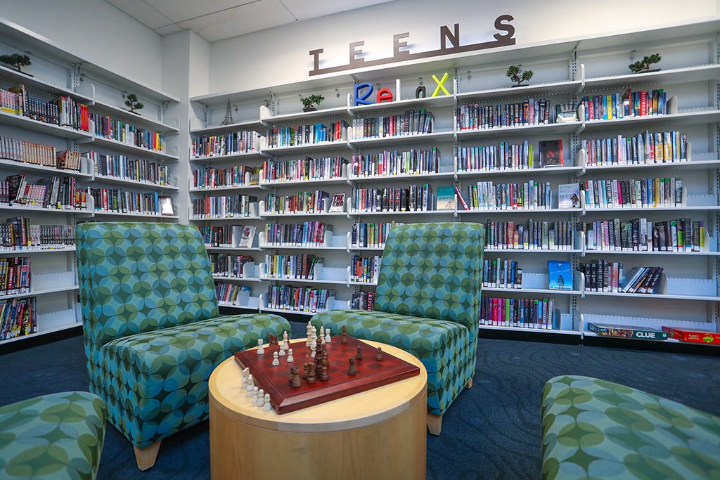 Malibu library sitting area