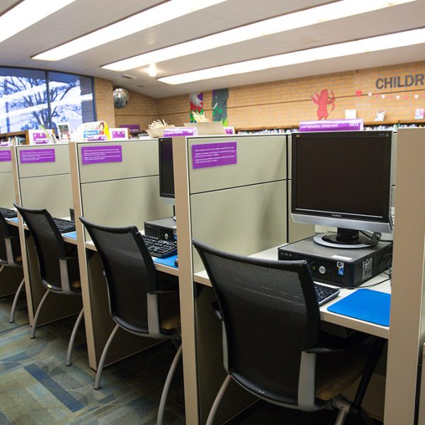 Woodcrest Library computer area