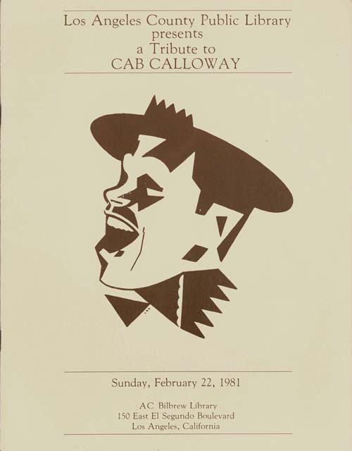 Library program for Black History Month celebration with Cab Calloway