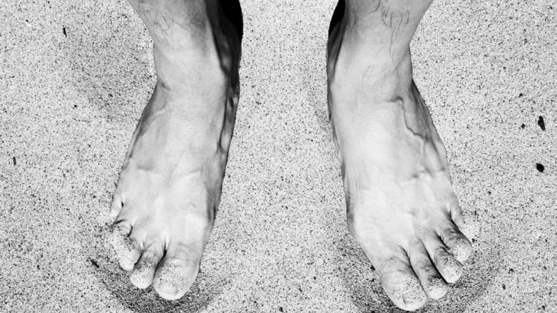 Feet in sand
