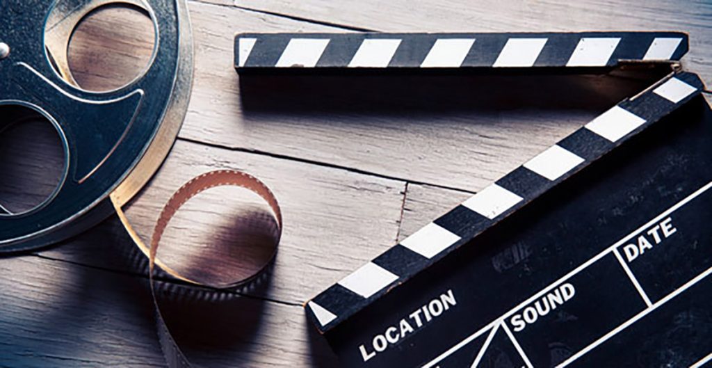 movie reel on a table