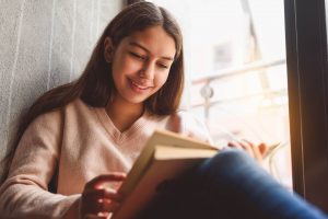 Girl reading a book