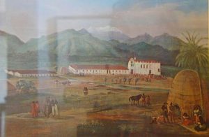 Painting of the San Gabriel Mission