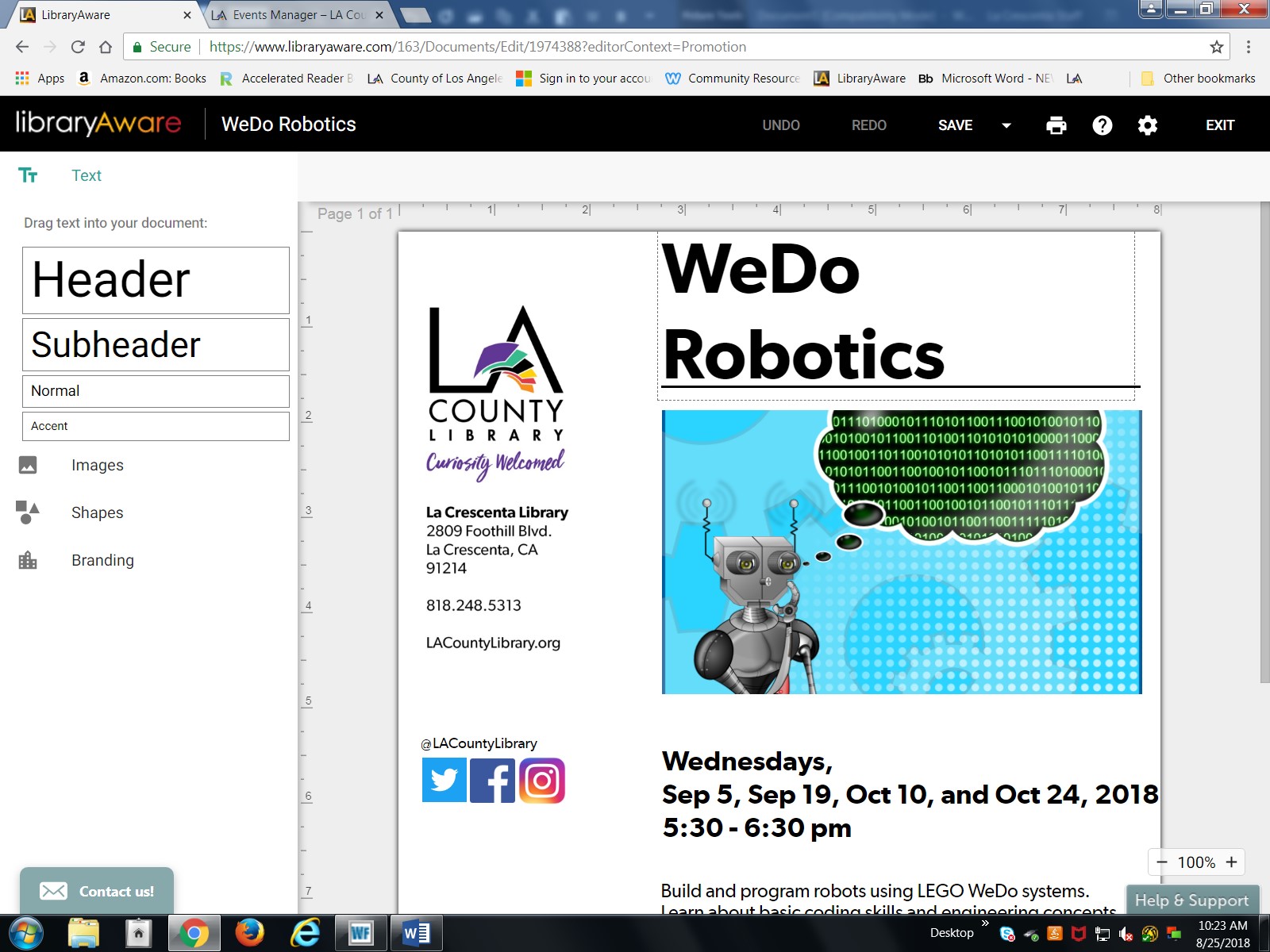 Wedo La County Library