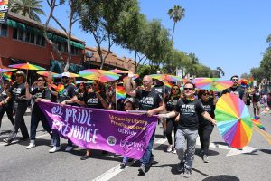 LA County Library team in Pride Parade, 2018