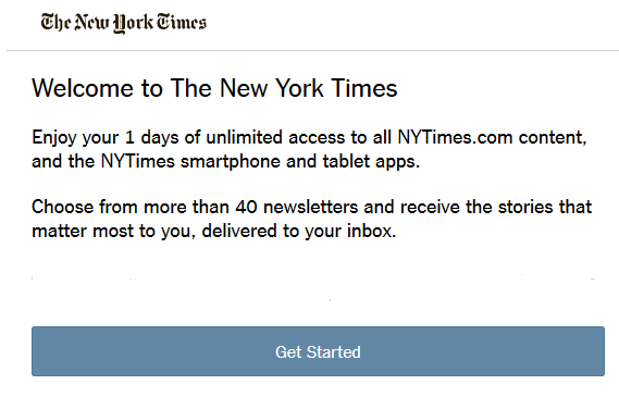 New York Times digital access step 3