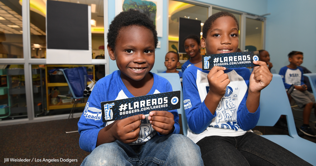 Children at Dodgers Storytime