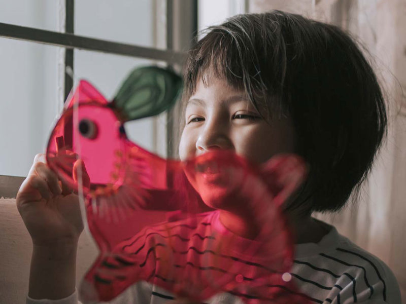 Child celebrating the Year of the Rabbit Lunar New Year 2023