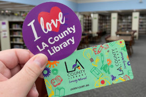 LA County Library Card & Sticker