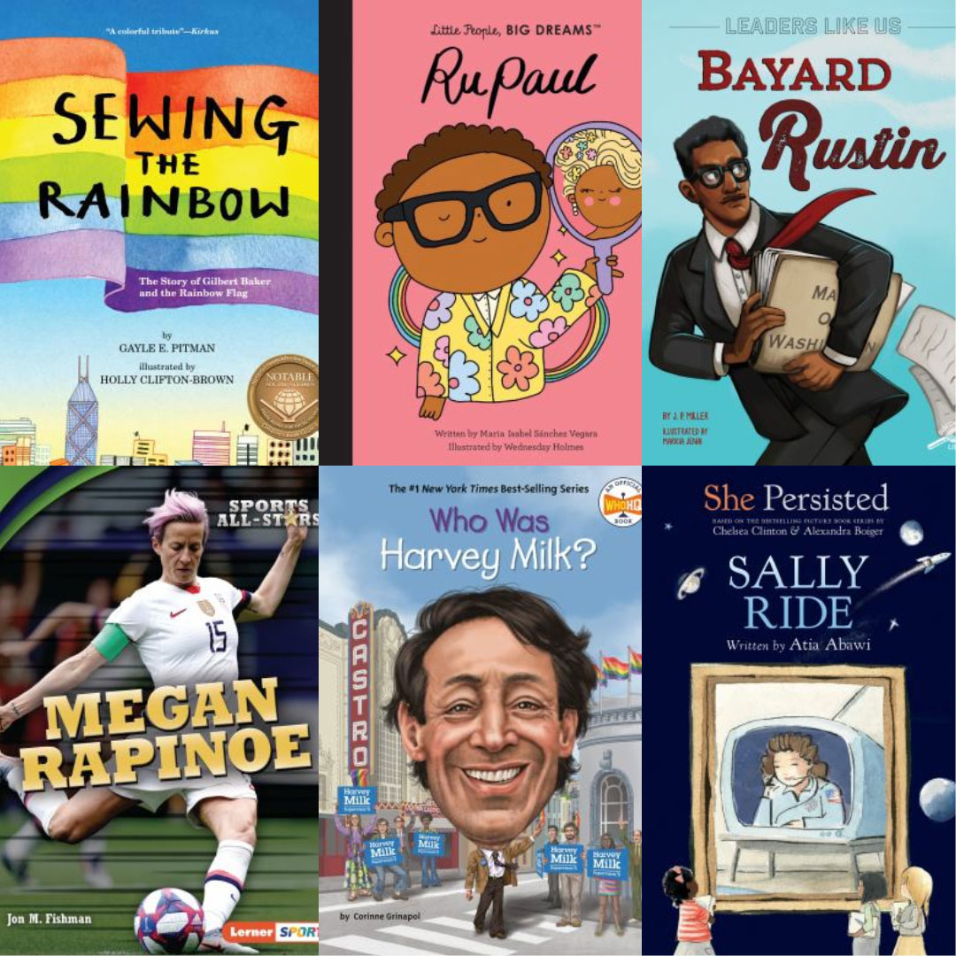 six kids book covers collage