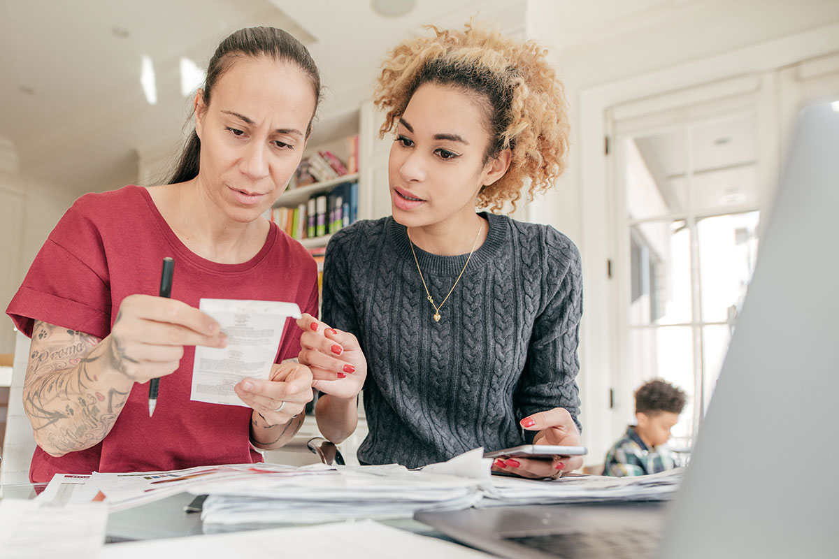 women doing taxes