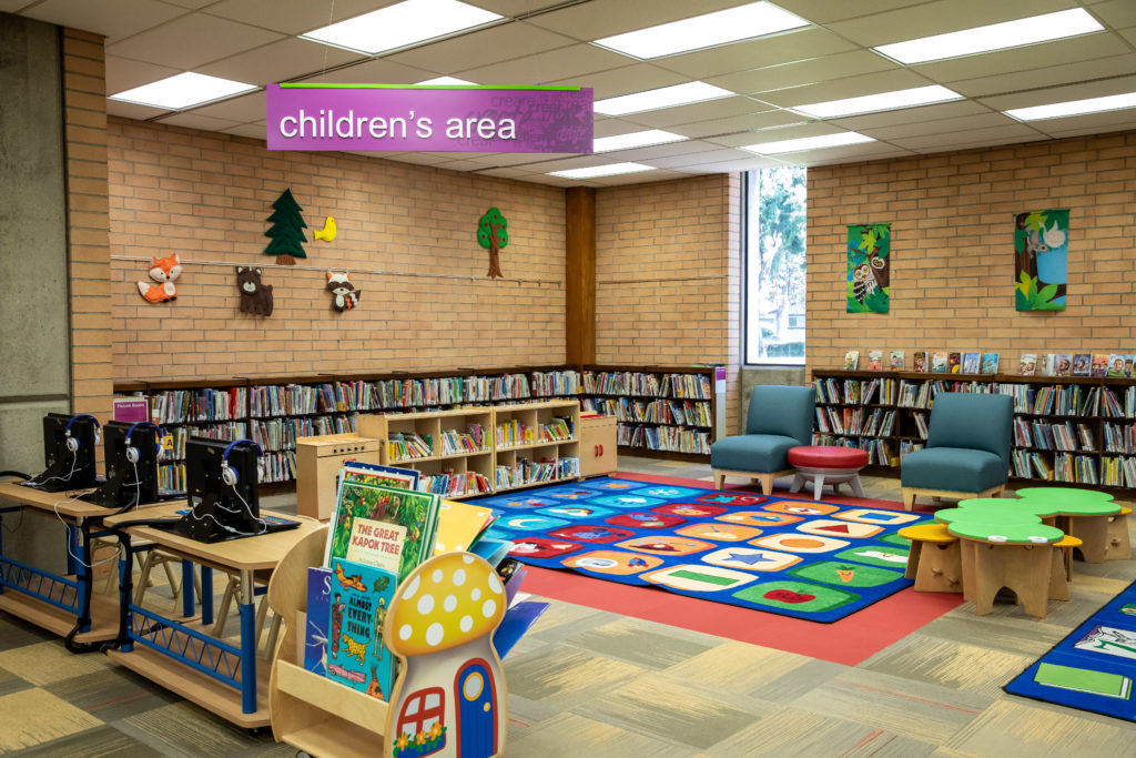 Childrens area of the San Dimas Library