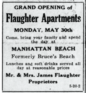 newspaper advertisment for Flaughter Apartments