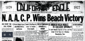 Newspaper clipping about NAACP victory in 1927