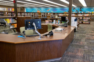 Reference desk at La Cañada Flintridge Library