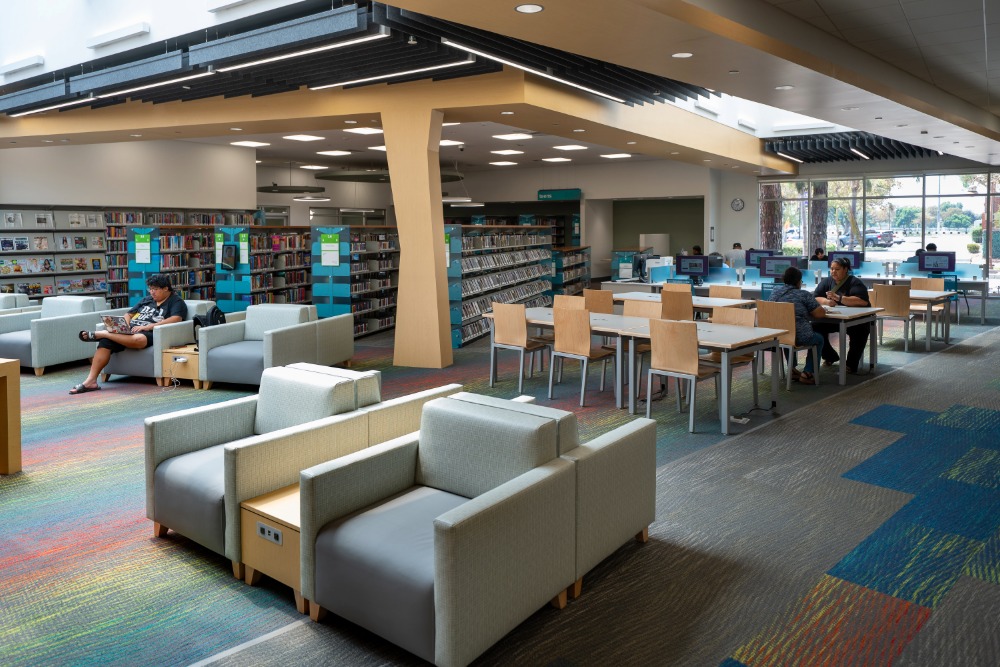 comfortable seating in Lynwood Library