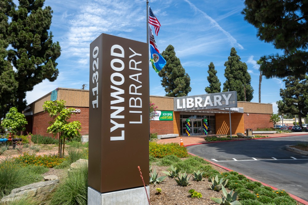 Lynwood Library Sign