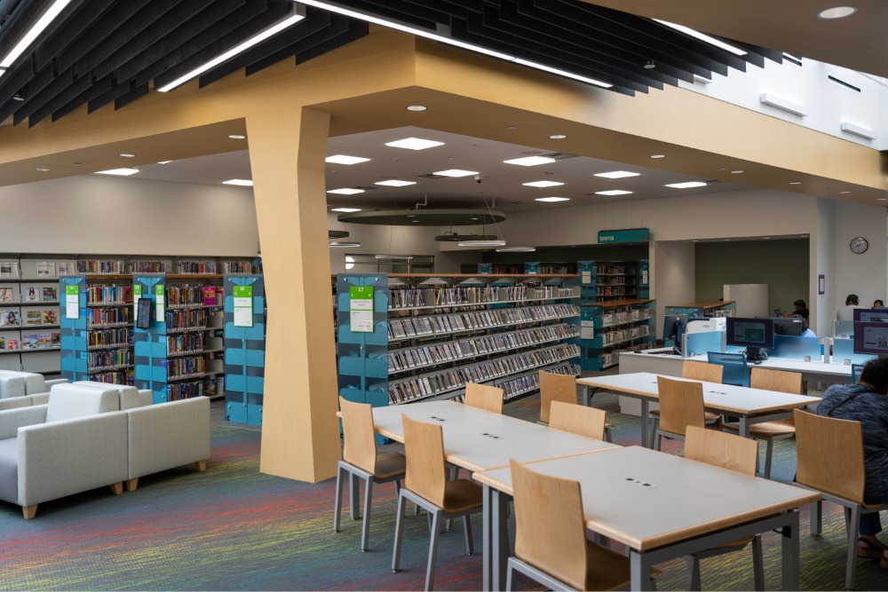 work area in Lynwood Library