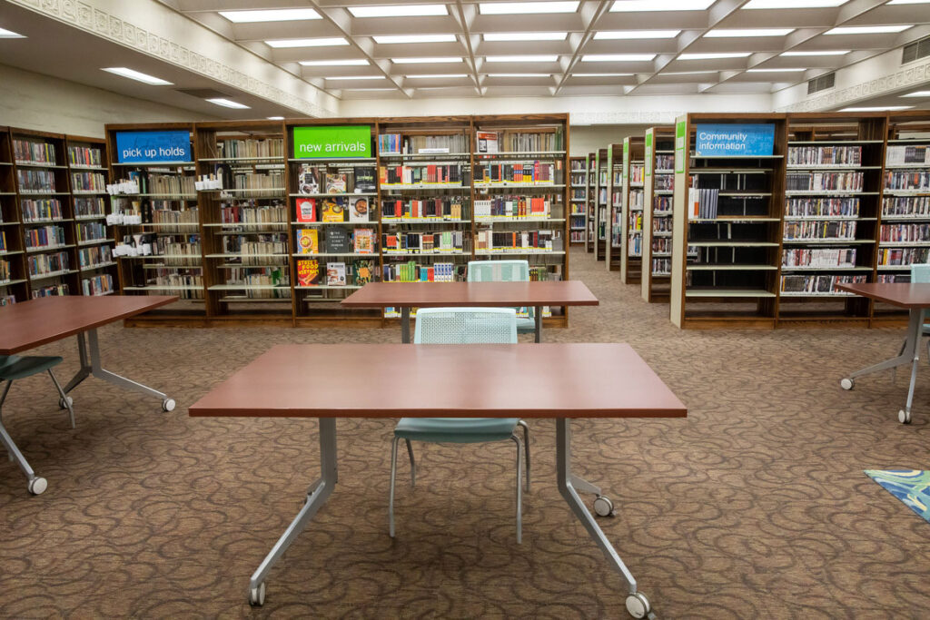 Work/reading tables at Sunkist Library