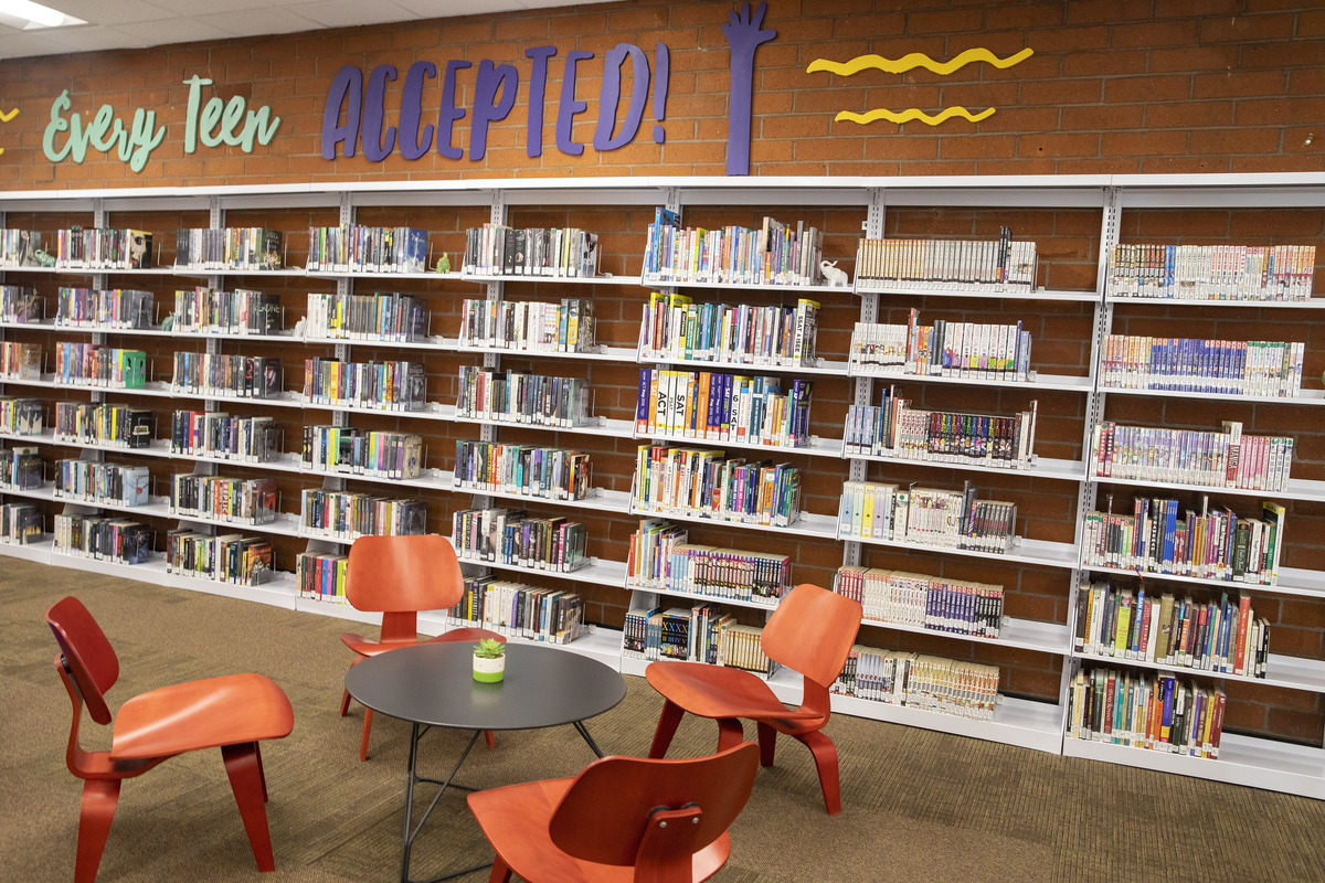 teen section of a library