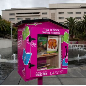 Little library at Grand Park in Los Angeles