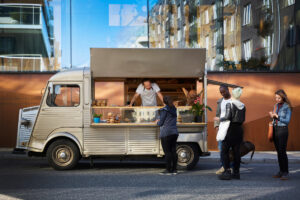 Food truck in the city