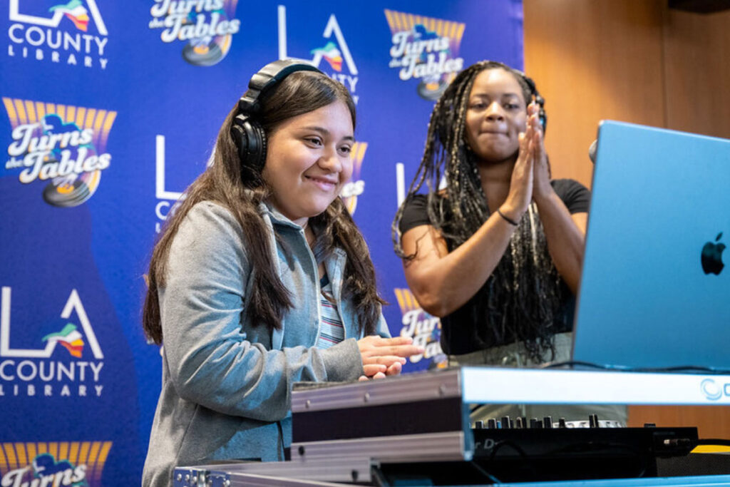 Teen shows here DJ skills at LA County Library event