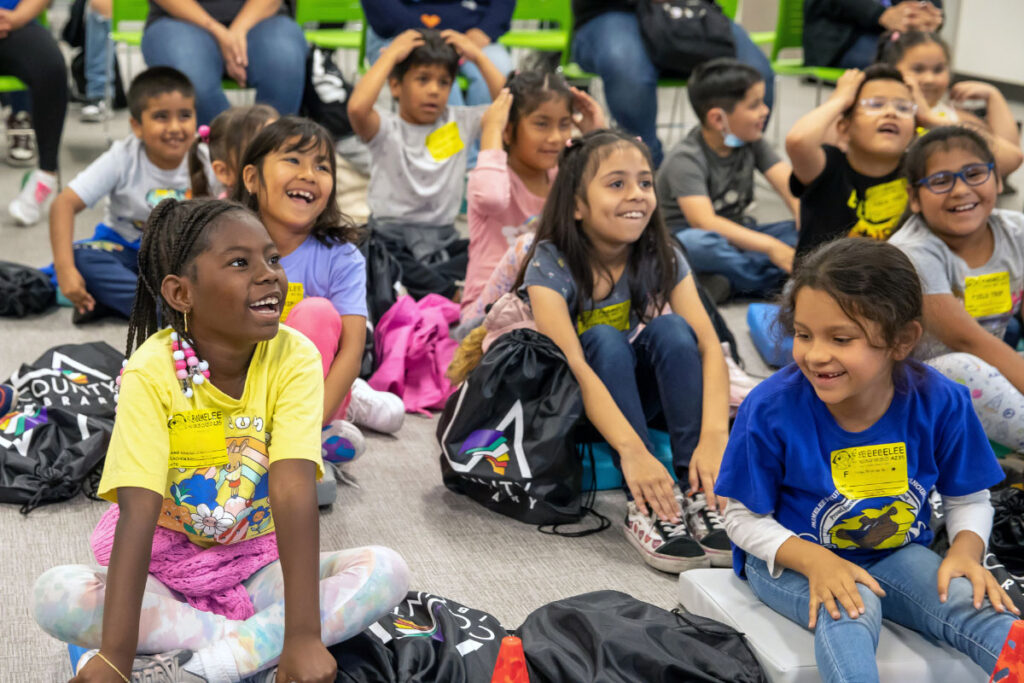 group of children at an event at LA County Library