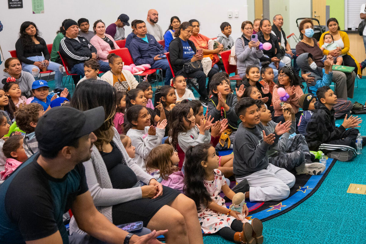 Attendees at an LA County Library event