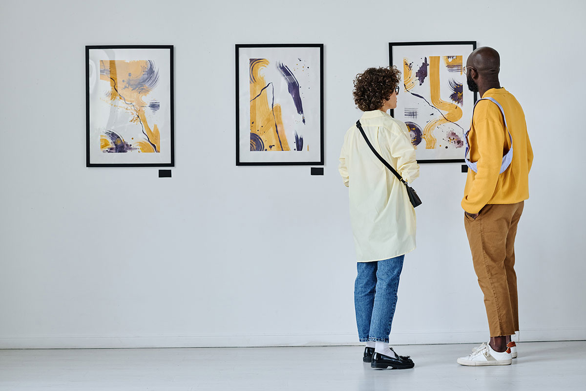 young adults at an art gallery