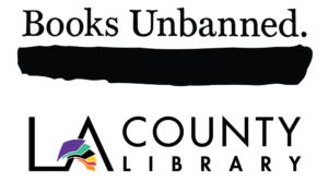 LA County Library Books Unbanned logo black