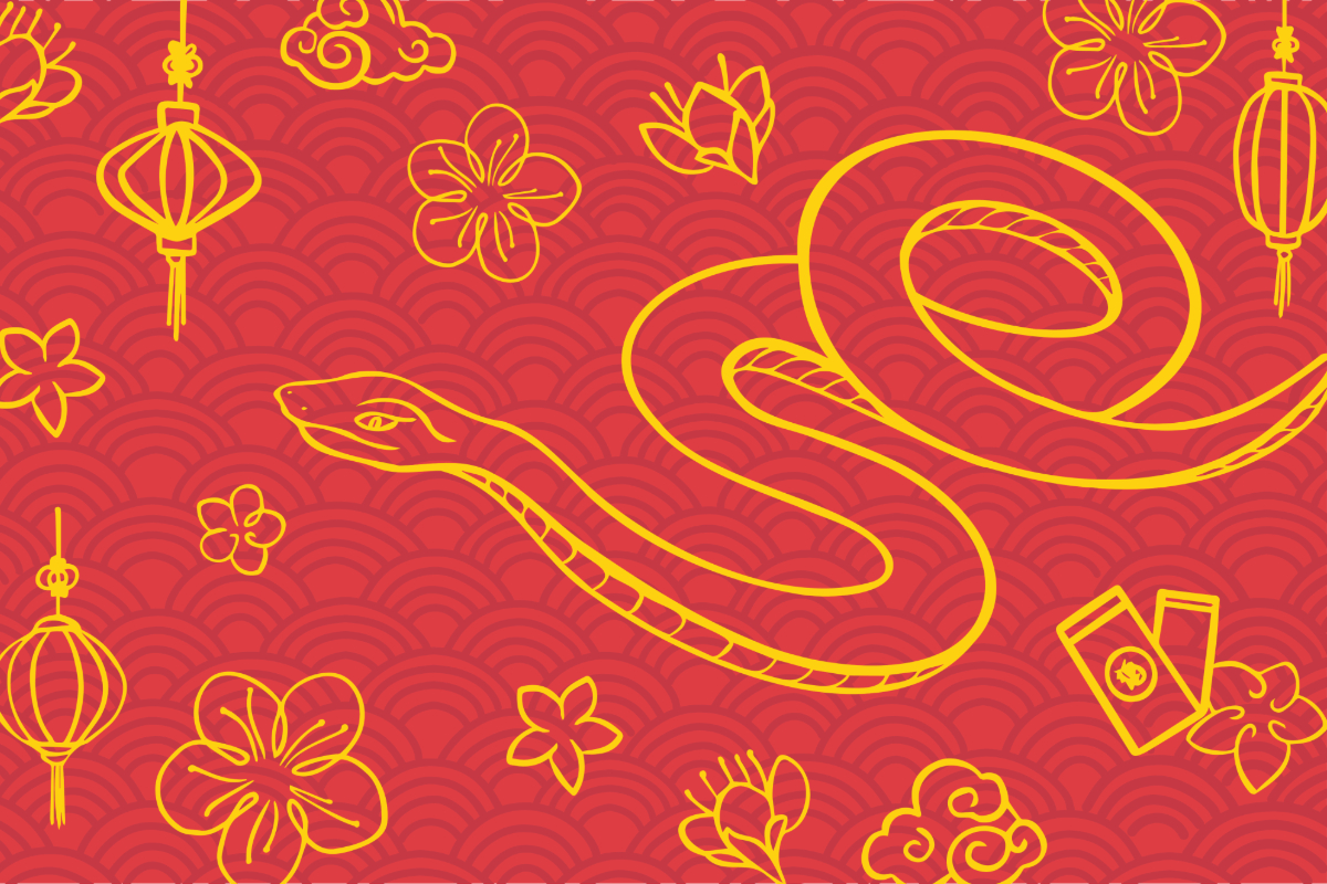 Lunar New Year illustration - year of the snake