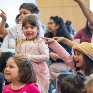 children having fun at a summer event at the library
